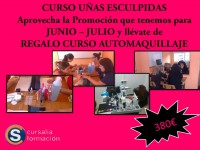 Curso Uñas Esculpidas de Gel y Porcelana + Curso Automaquillaje (PRESENCIAL) RESERVA TU  MATRICULA por 190€